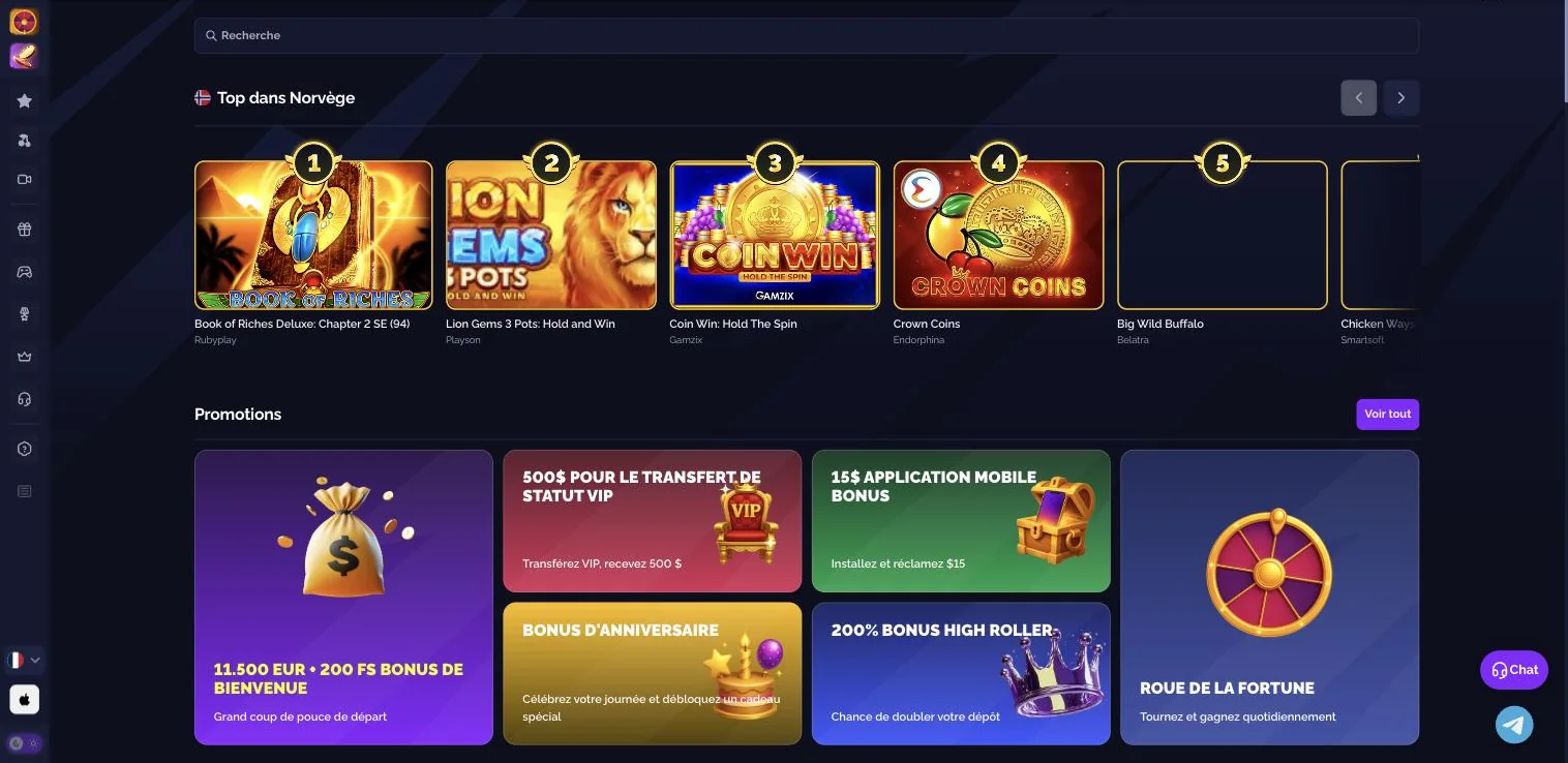 Page d’accueil de Goldbet