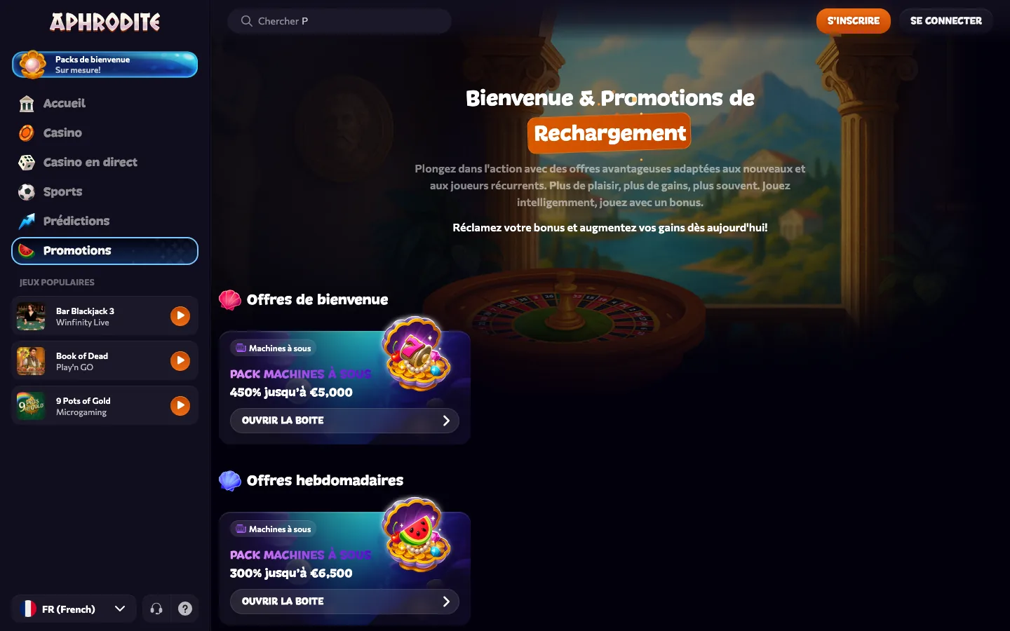 Page des promotions