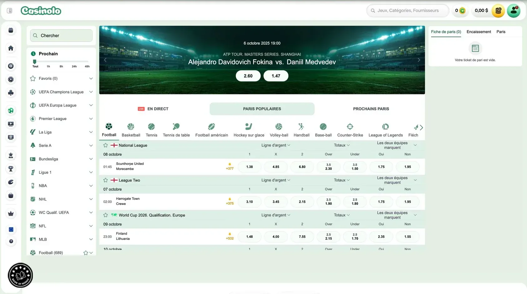 Paris sportifs