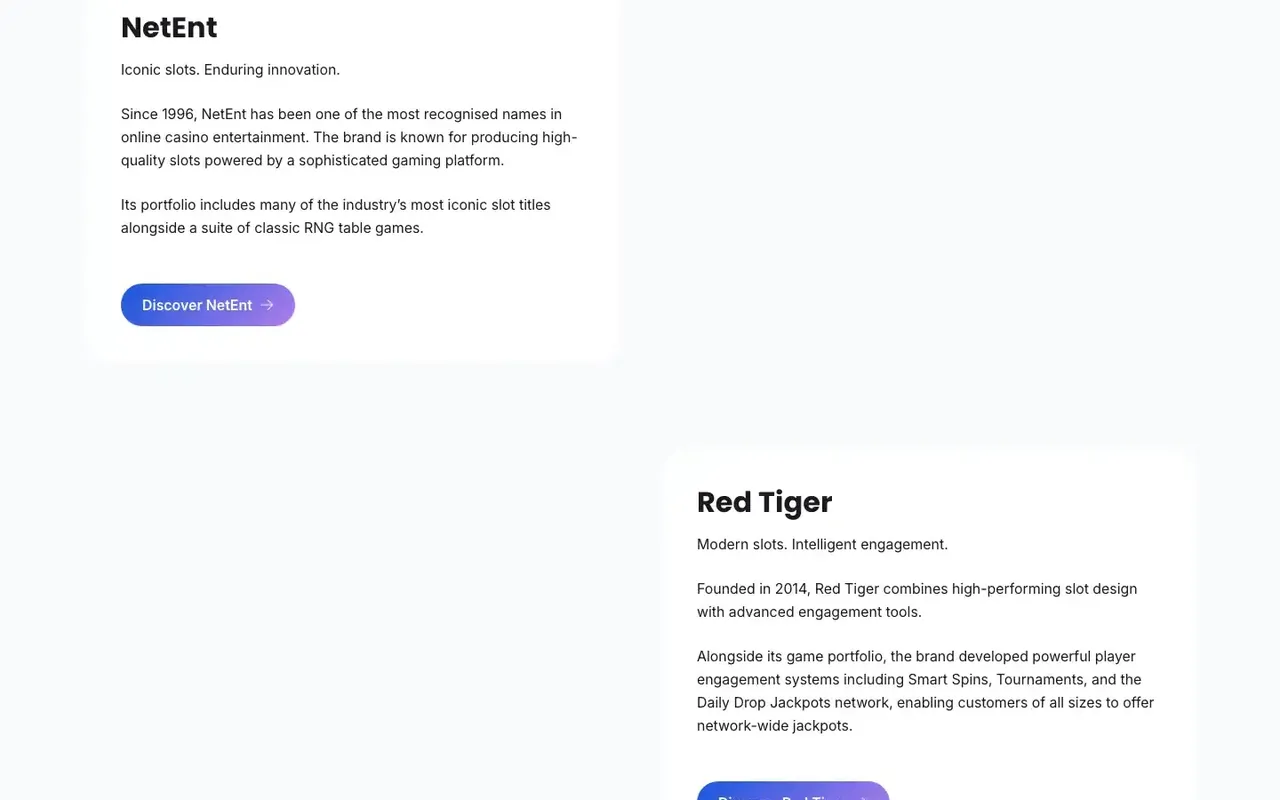Les marques du groupe Evolution : NetEnt et Red Tiger
