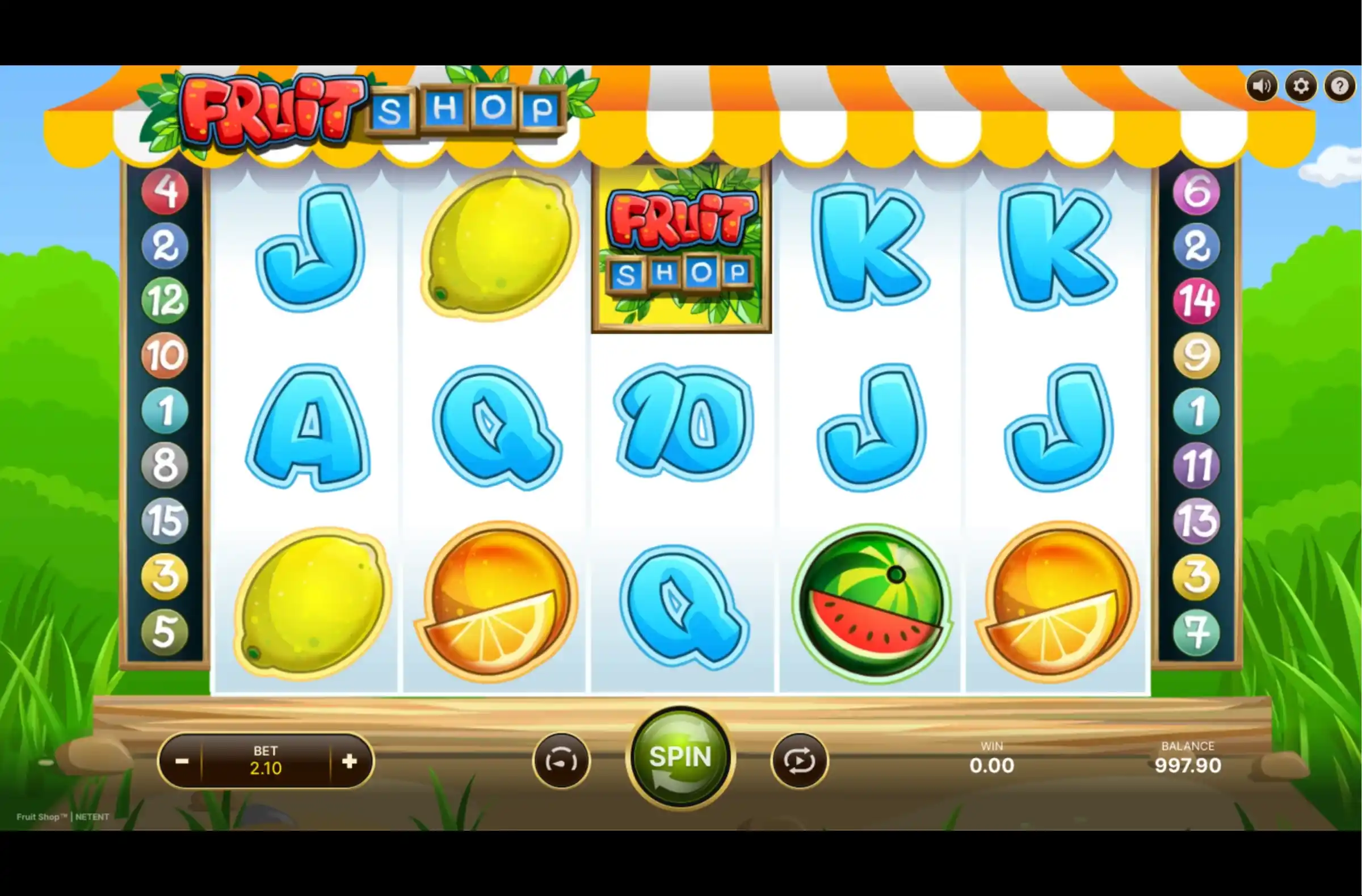 Fruit Shop machine à sous fruits classique