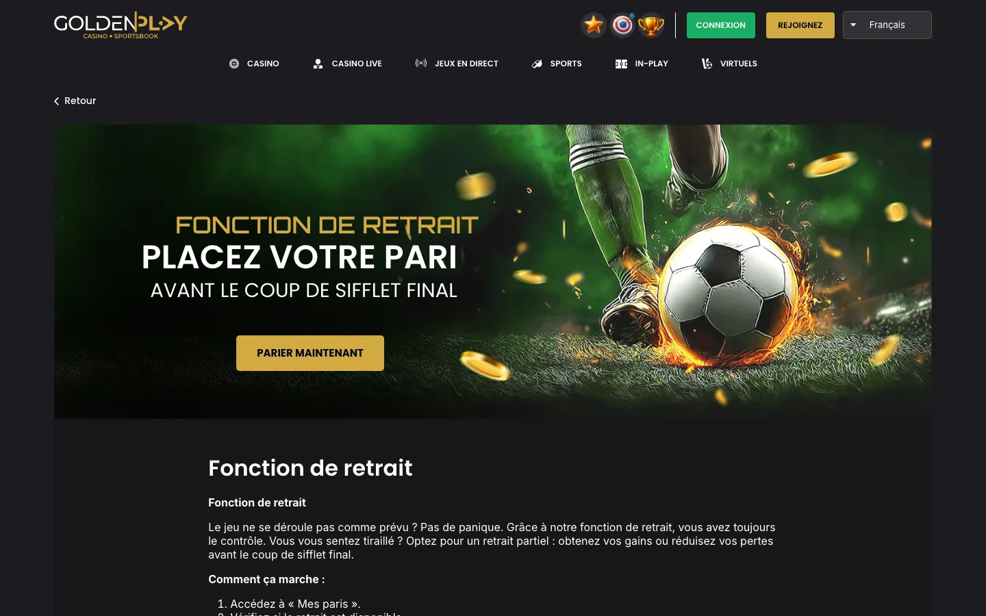 Retrait anticipé