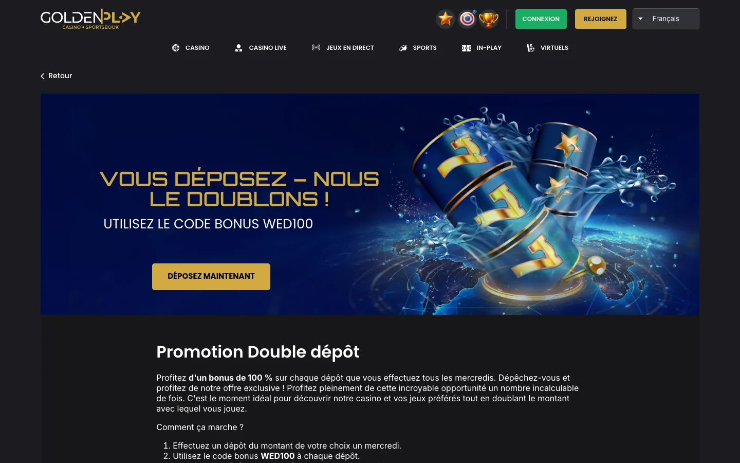 Double dépôt du mercredi