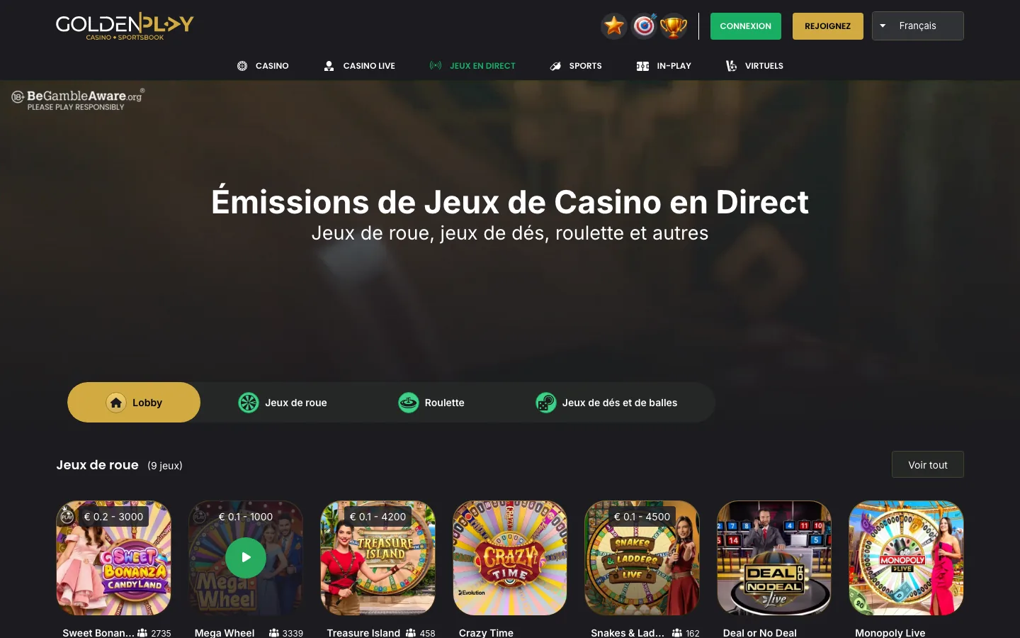 Jeux en direct