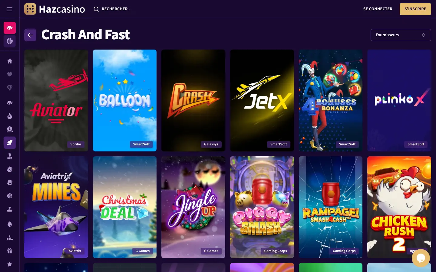 Les jeux crash et rapides