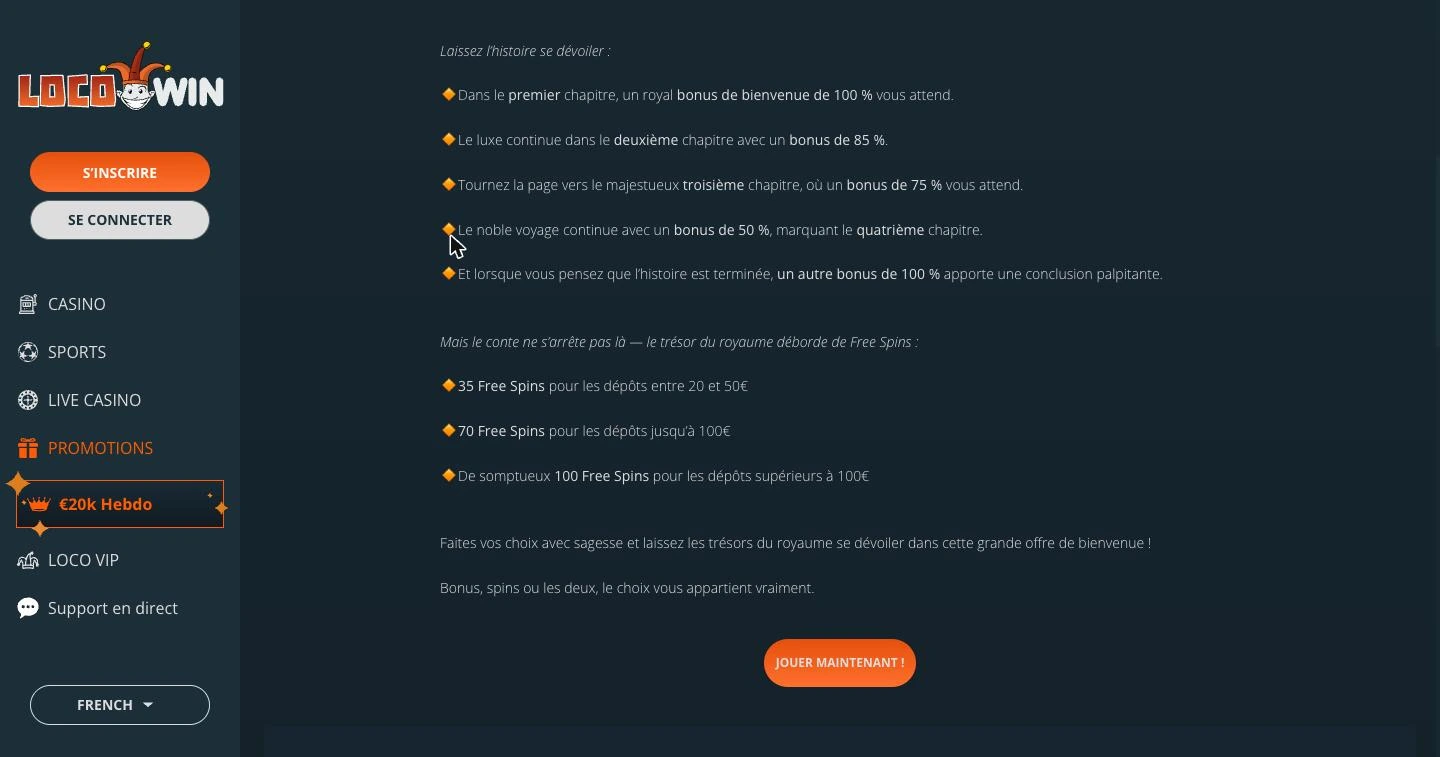 Le pack de bienvenue en cinq dépôts
