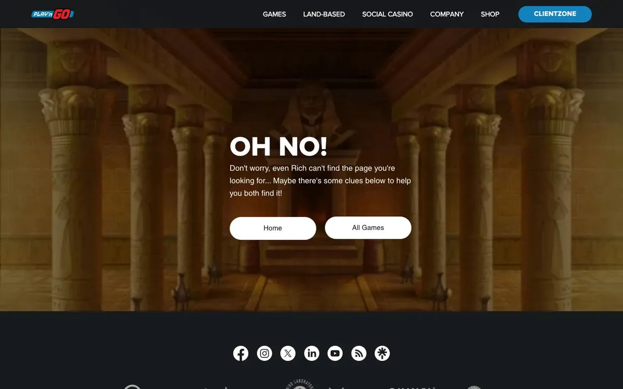 Page société du site officiel Play'n GO