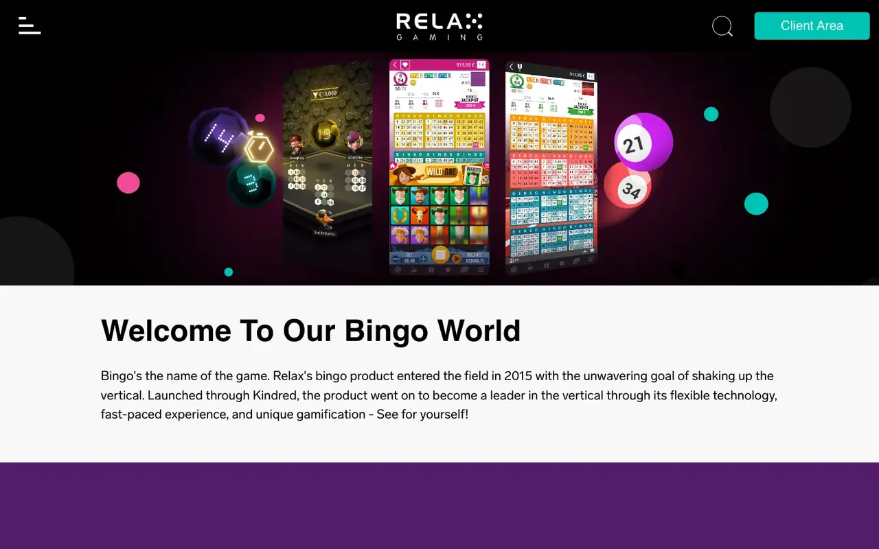 L'offre bingo de Relax Gaming