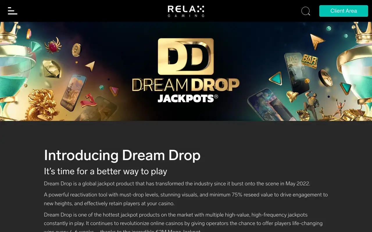 Le jackpot progressif Dream Drop de Relax Gaming
