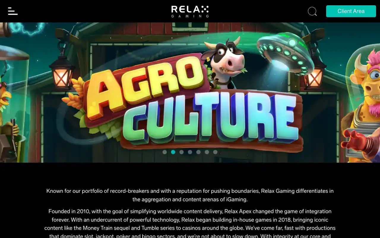 Site officiel de Relax Gaming