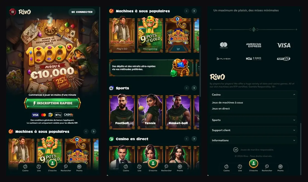 Rivo sur mobile