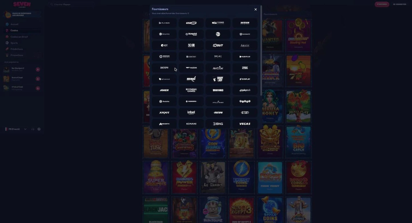 Les 40 fournisseurs de jeux
