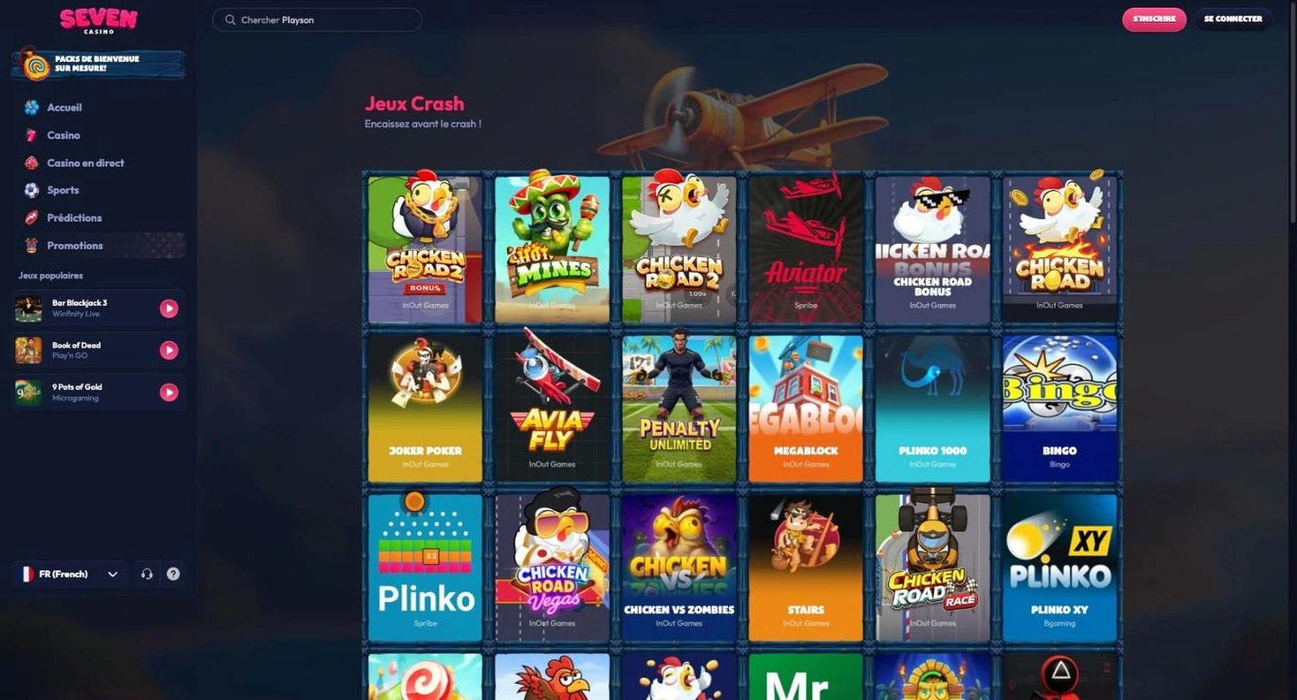 Jeux crash et mini-jeux