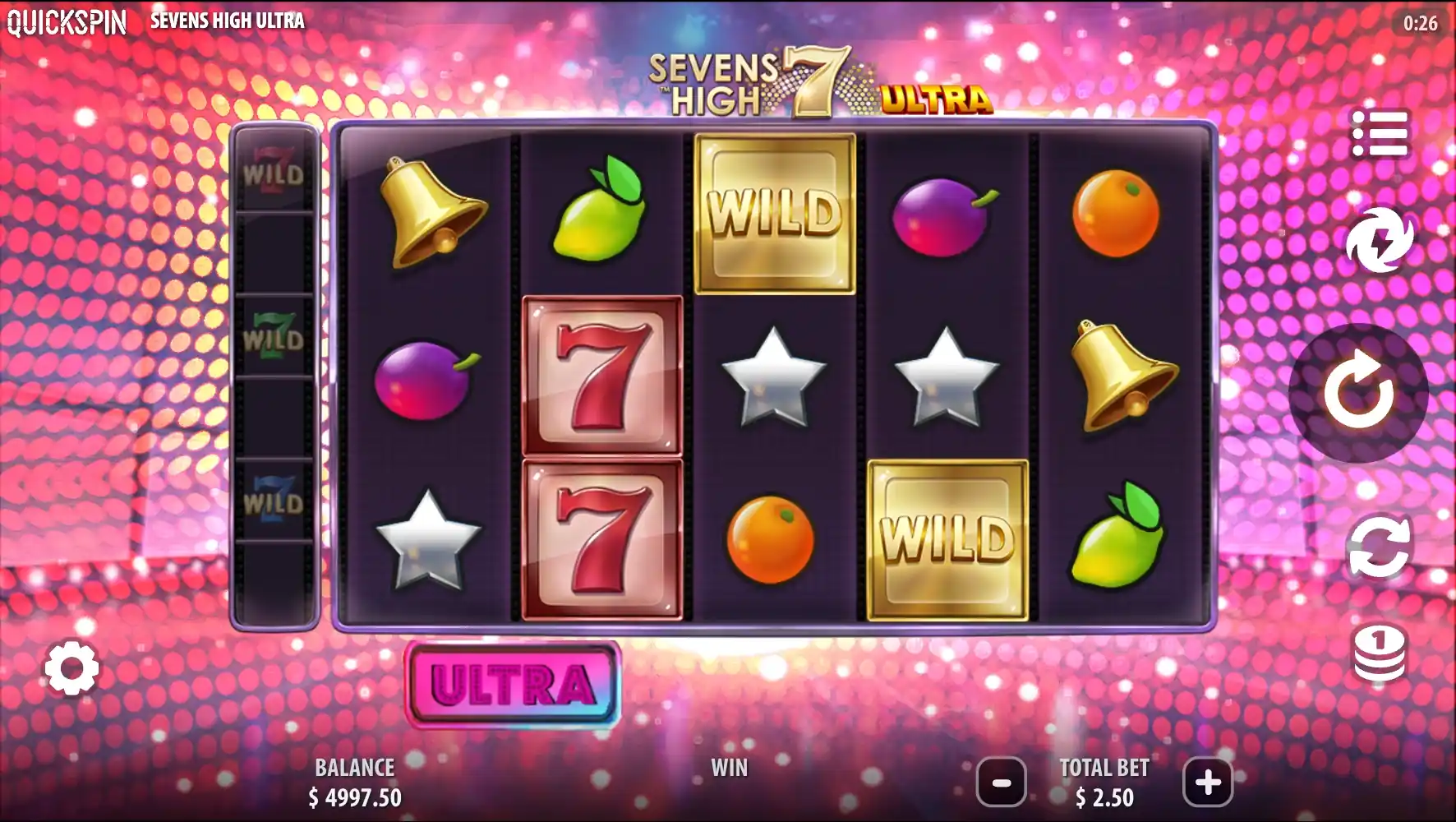 Sevens High Ultra machine à sous sept chanceux