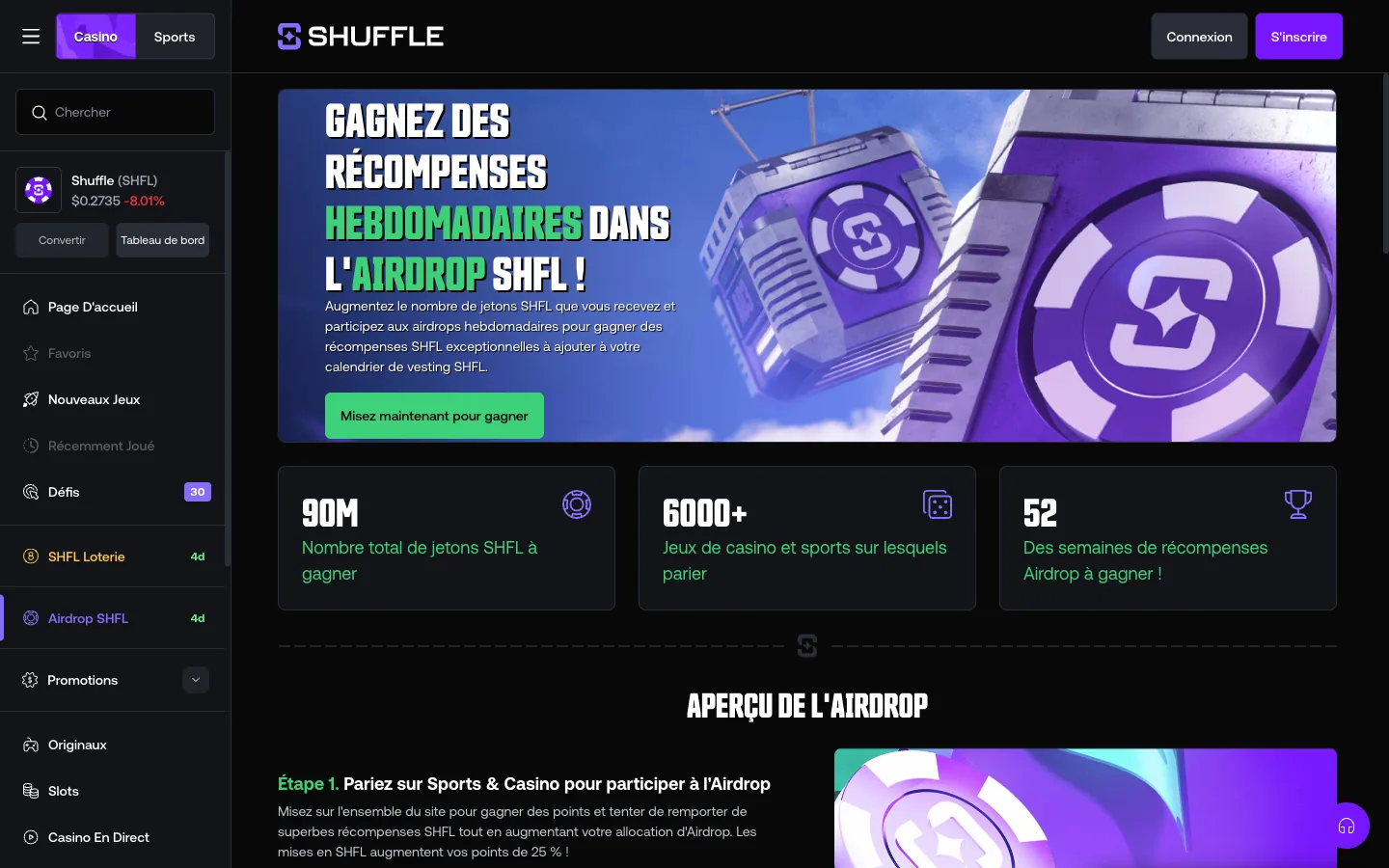 Airdrop hebdomadaire SHFL