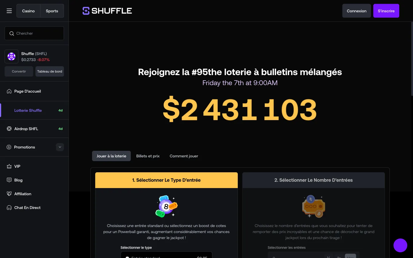 Loterie SHFL à cagnotte progressive