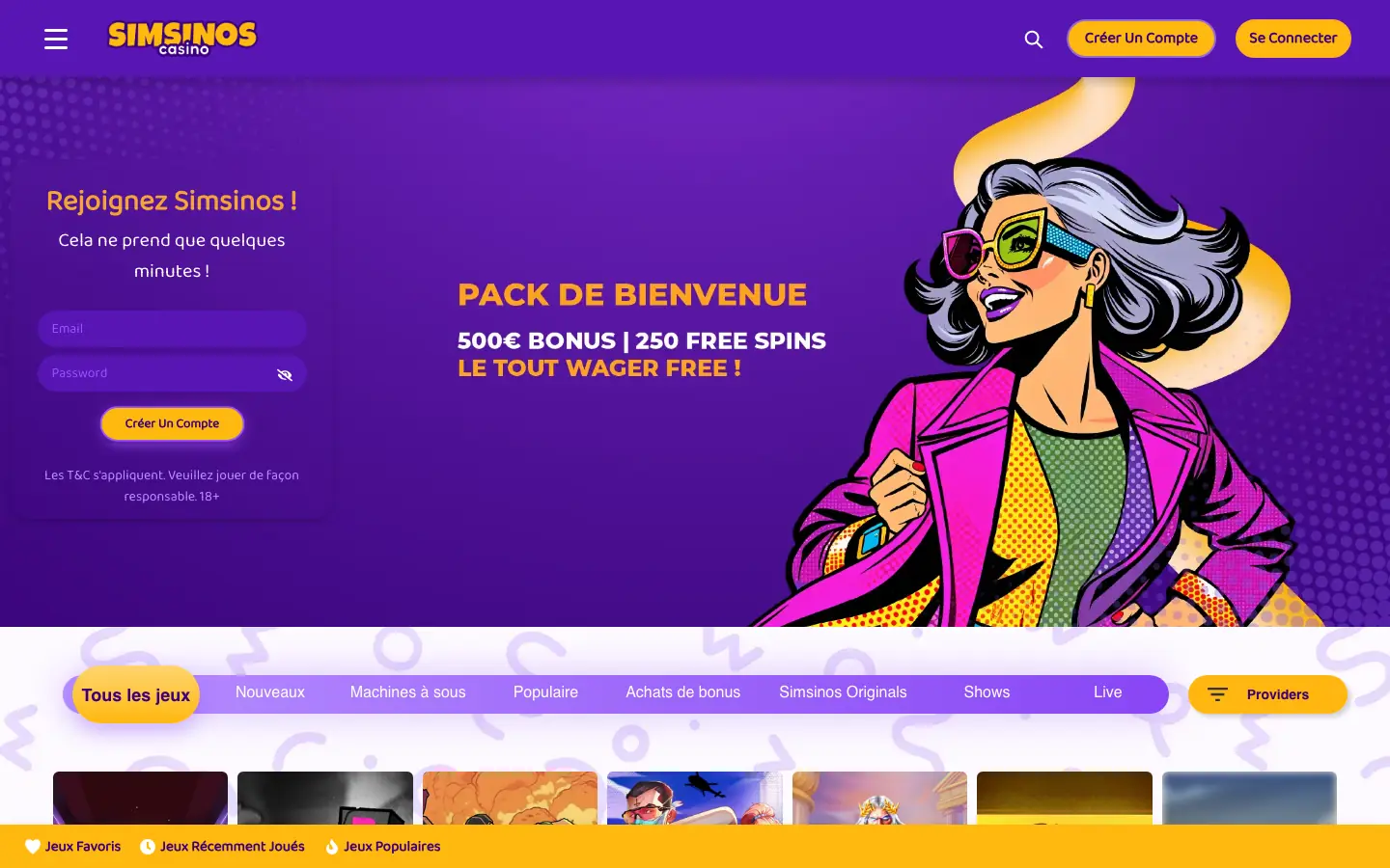 Page d'accueil