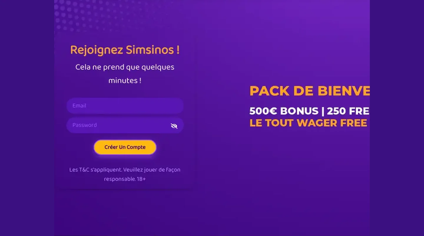 Formulaire d’inscription