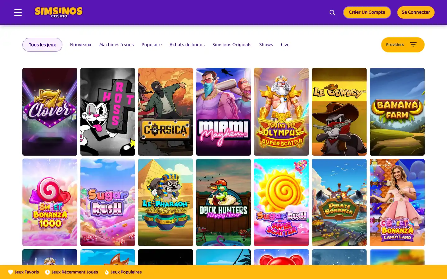 Lobby des jeux