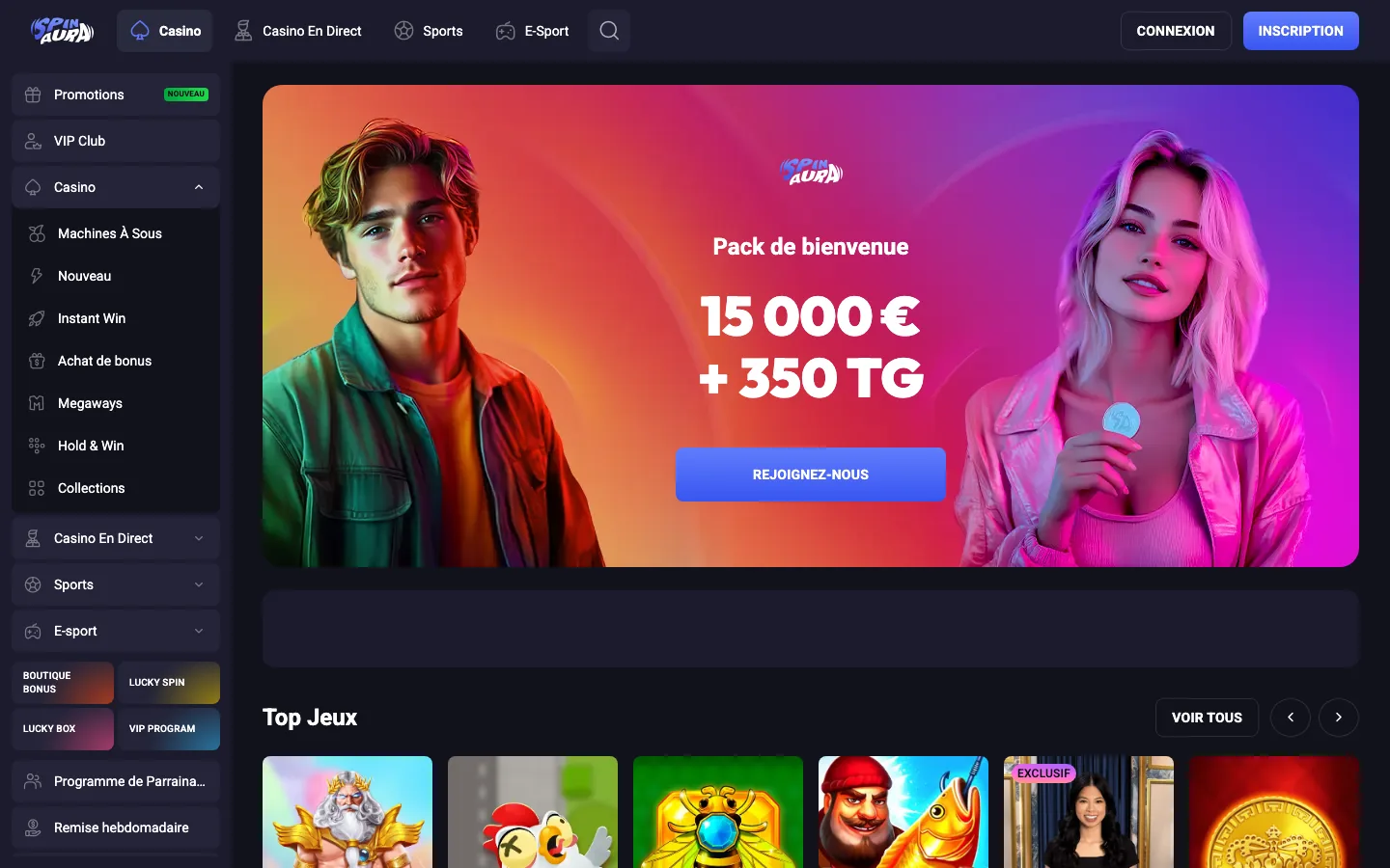 Page d'accueil
