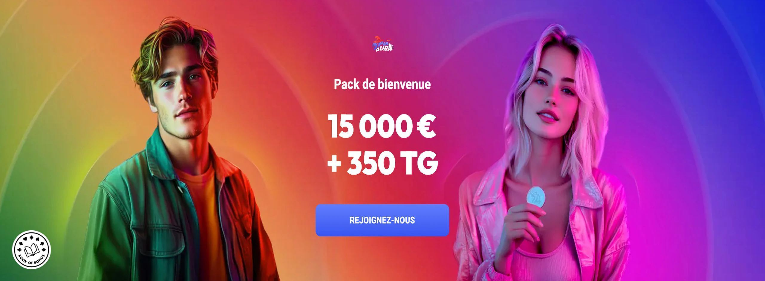Bannière Spinaura casino bonus free spins