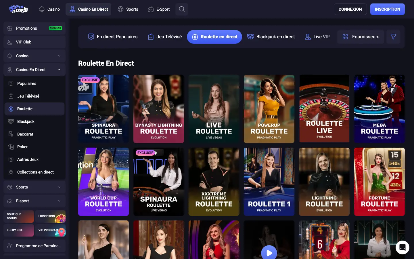Roulette en direct