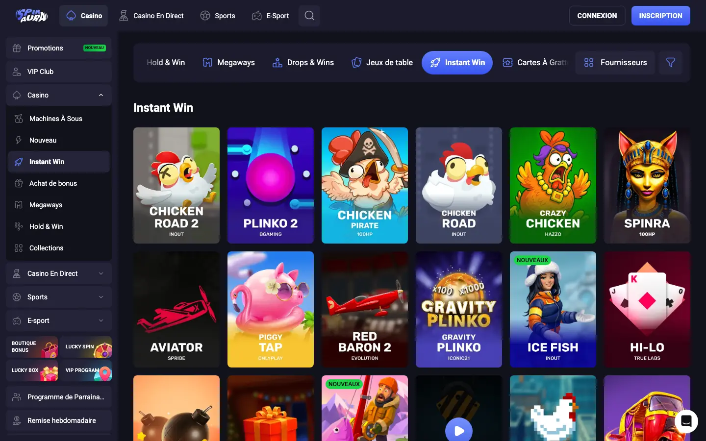 Mini-jeux et Instant Win