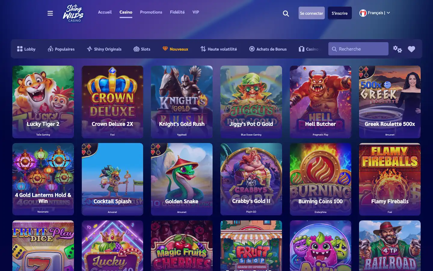 Nouveautés du catalogue de Shiny Wilds mises à jour chaque semaine