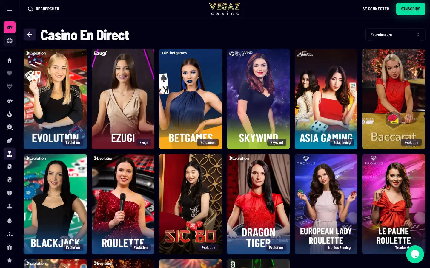 Le casino en direct
