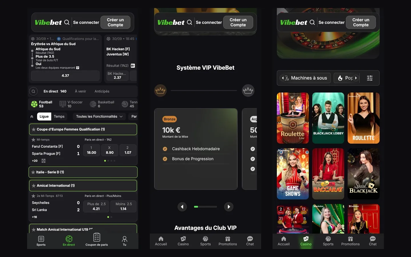 Sport, VIP et live sur mobile