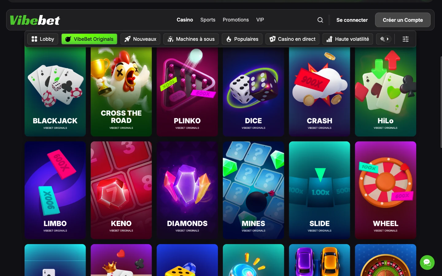 VibeBet Originals