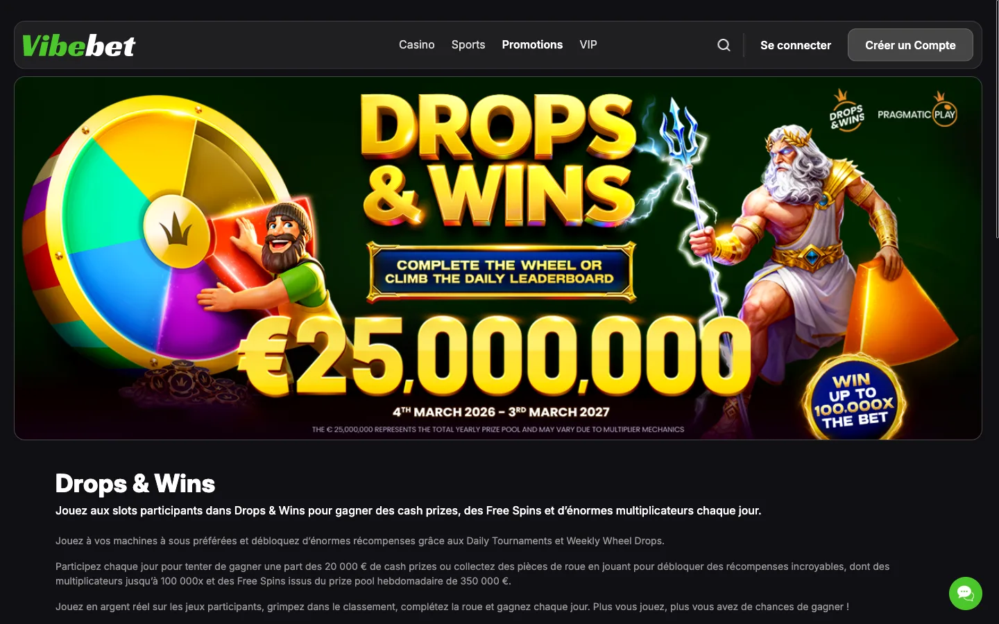Tournoi Drops & Wins