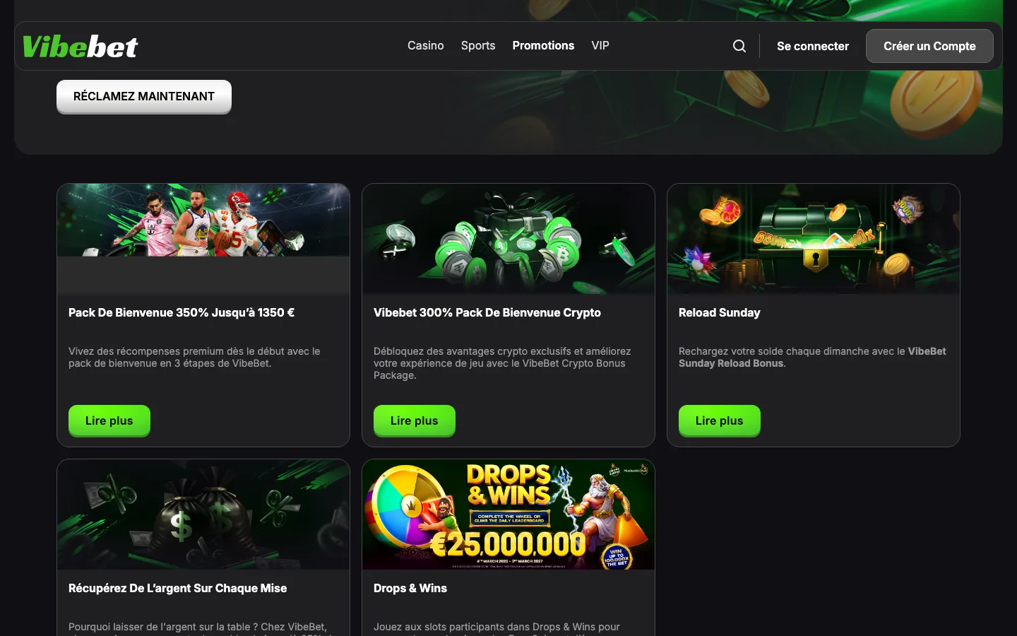 Page des promotions