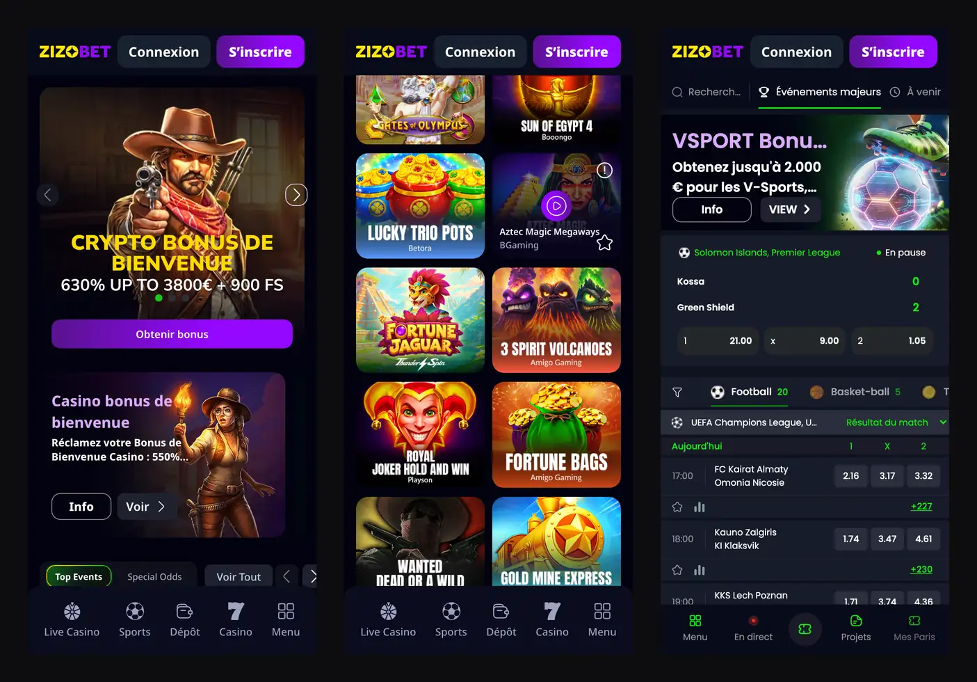 Zizobet sur mobile